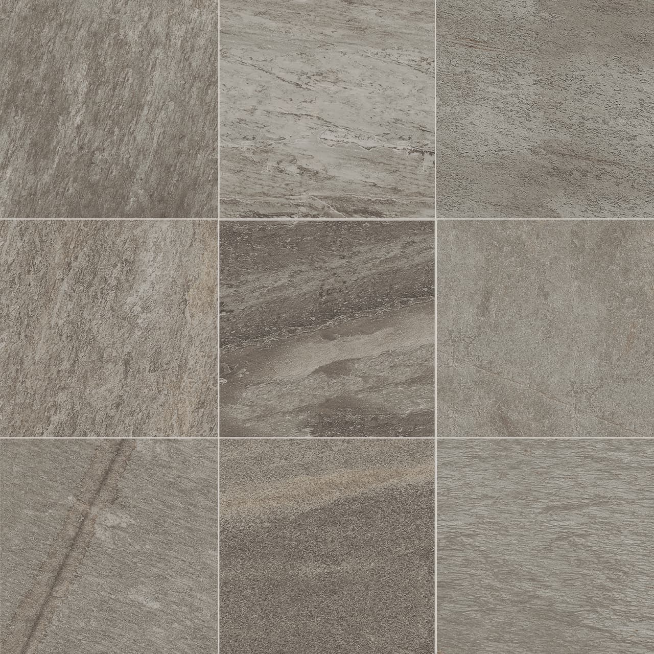 Quartz Grey Milestone Porcelain Stone Center